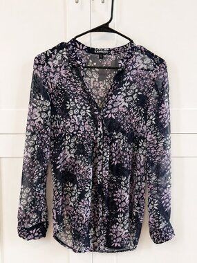 Express Floral Sheer Blouse - Women's XS